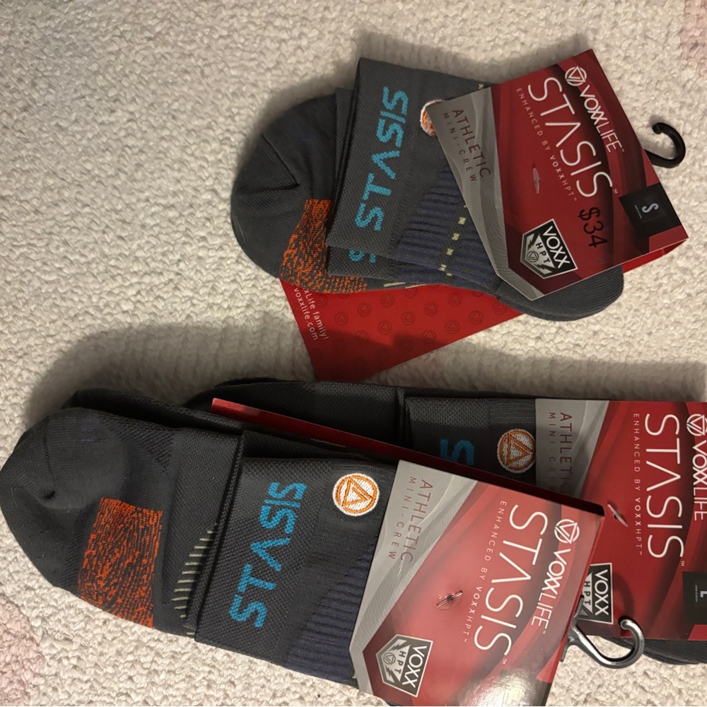 VoxxLife Stasis Mini-Crew Athletic Socks - Gray